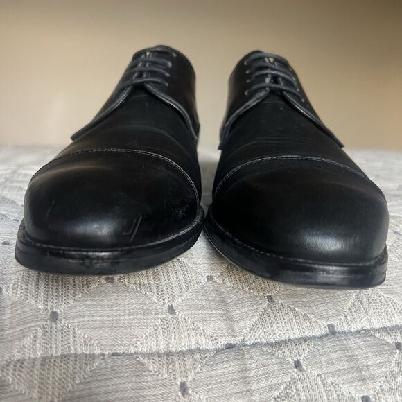 Charles Tyrwhitt Black Leather‎ Cap Toe Oxford Dress Shoes Men\'s 8 Lace Up Work main image 10